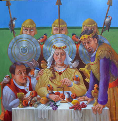 The Second Banquet of Esther 48 x 48 oil on canvas