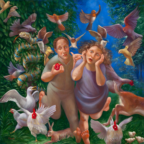 The Expulsion from the Garden of Eden canvas giclees