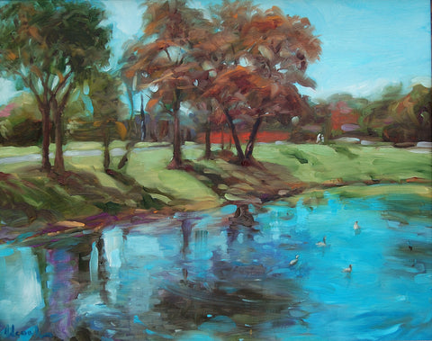Highland Park Pond with Ducks